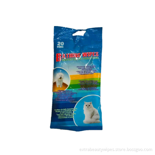 Lingettes humides pour animaux de compagnie de nécessités quotidiennes de nettoyage écologiques écologiques